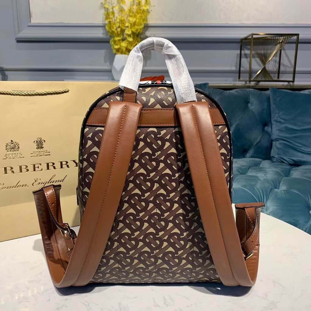 Burberry Monogram Stripe Print E-canvas Backpack 80193461