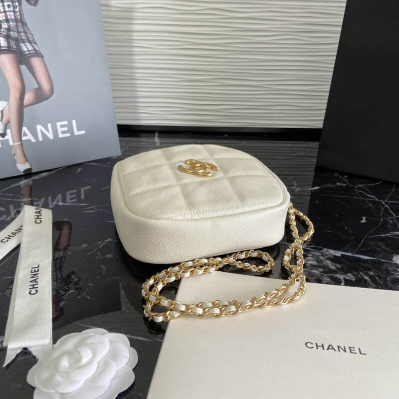 Chanel Small Diamond Bag AS2201 in Grained Calfskin