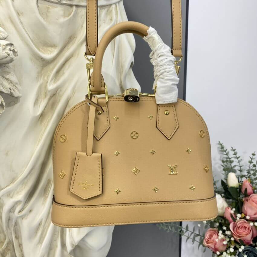 Louis Vuitton Alma BB Monogram Metal in Beige M58638