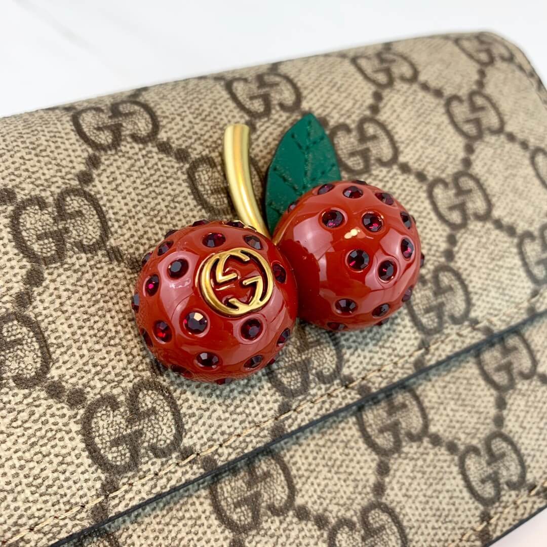Gucci GG Supreme Mini Bag With Cherries PM 481291