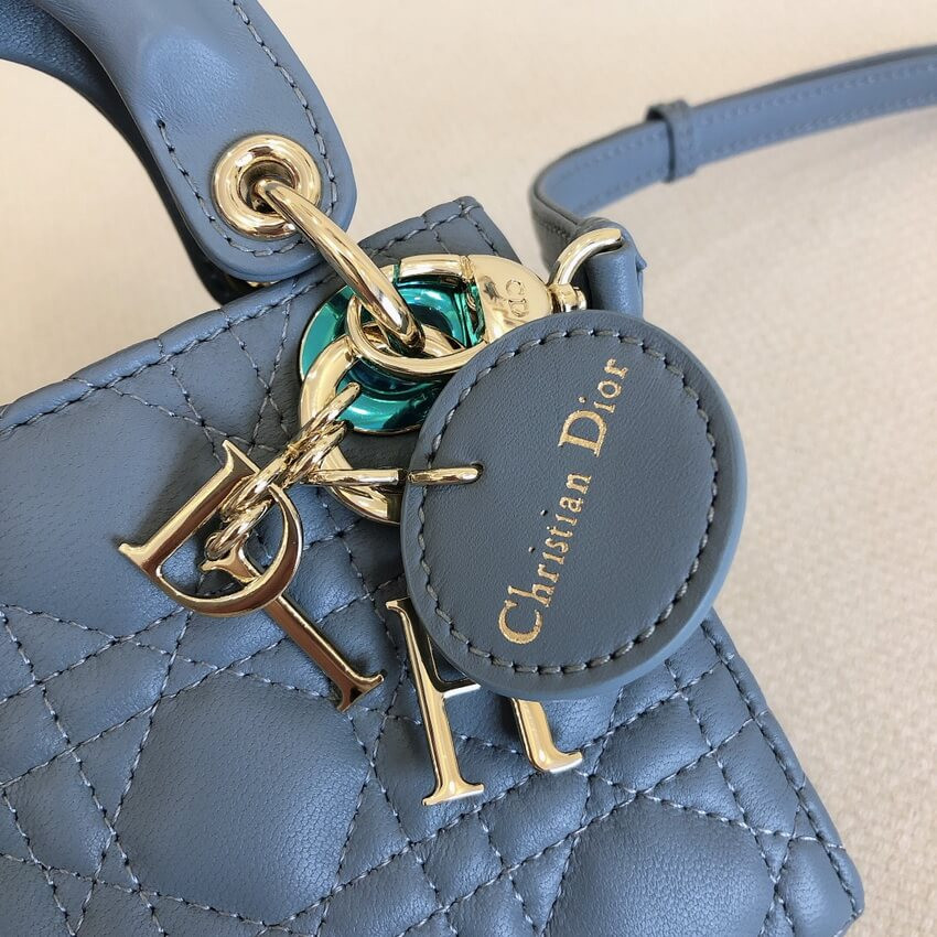 Christian Dior Micro Lady Dior Bag Cannage Lambskin S0856