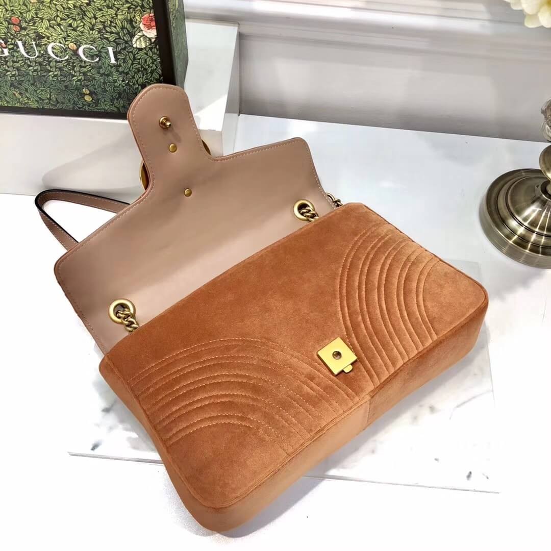 Gucci GG Marmont Medium Velvet Shoulder Bag 443496