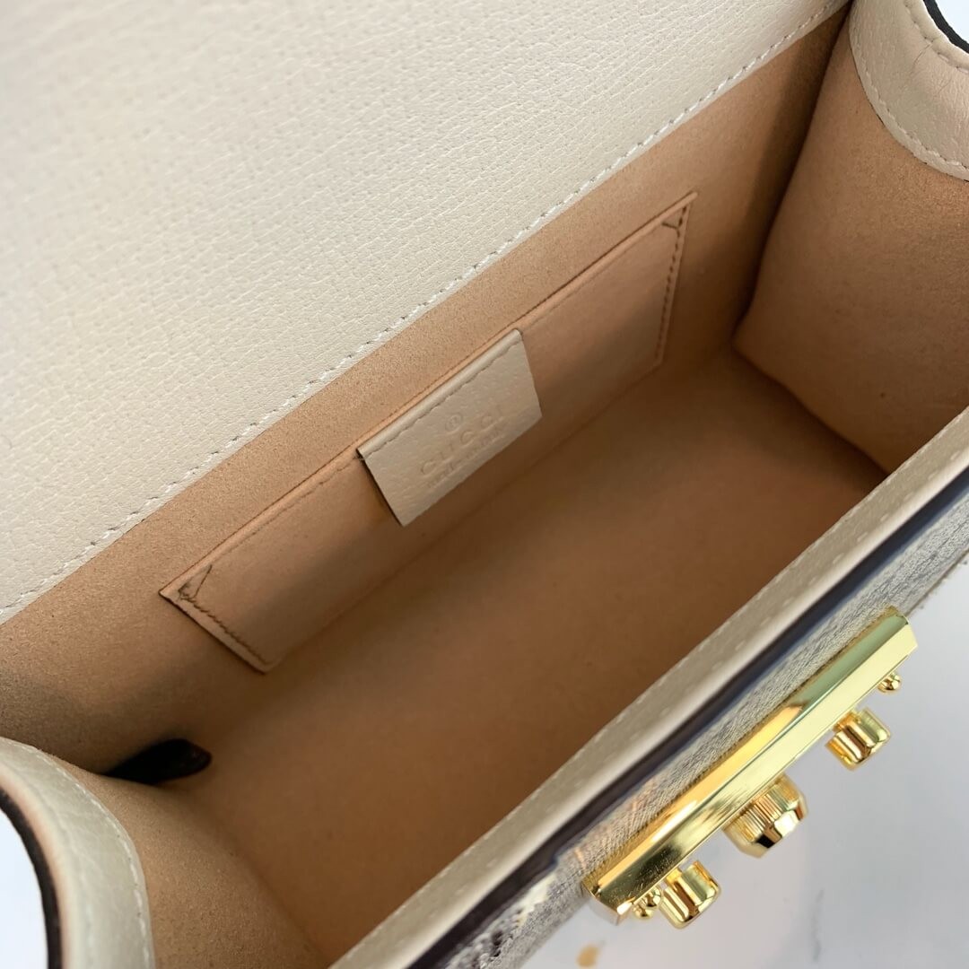 Gucci Padlock Snakeskin Small Shoulder Bag 432182 White