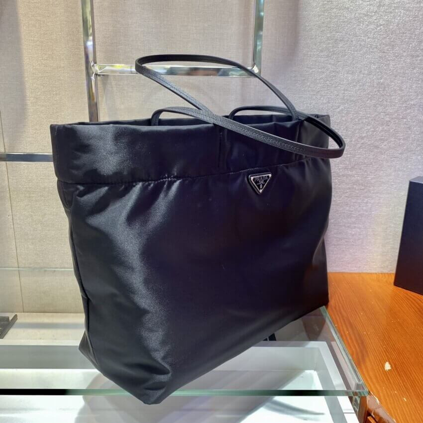 Prada Re-Nylon and Saffiano Leather Tote Bag 1BG107