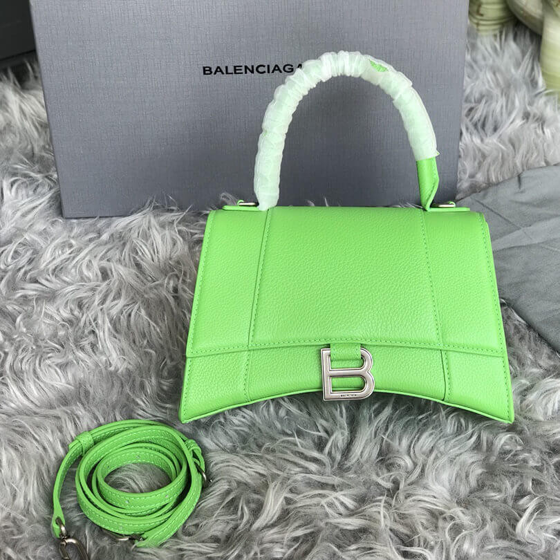 Balenciaga Hourglass S Textured-Leather Tote
