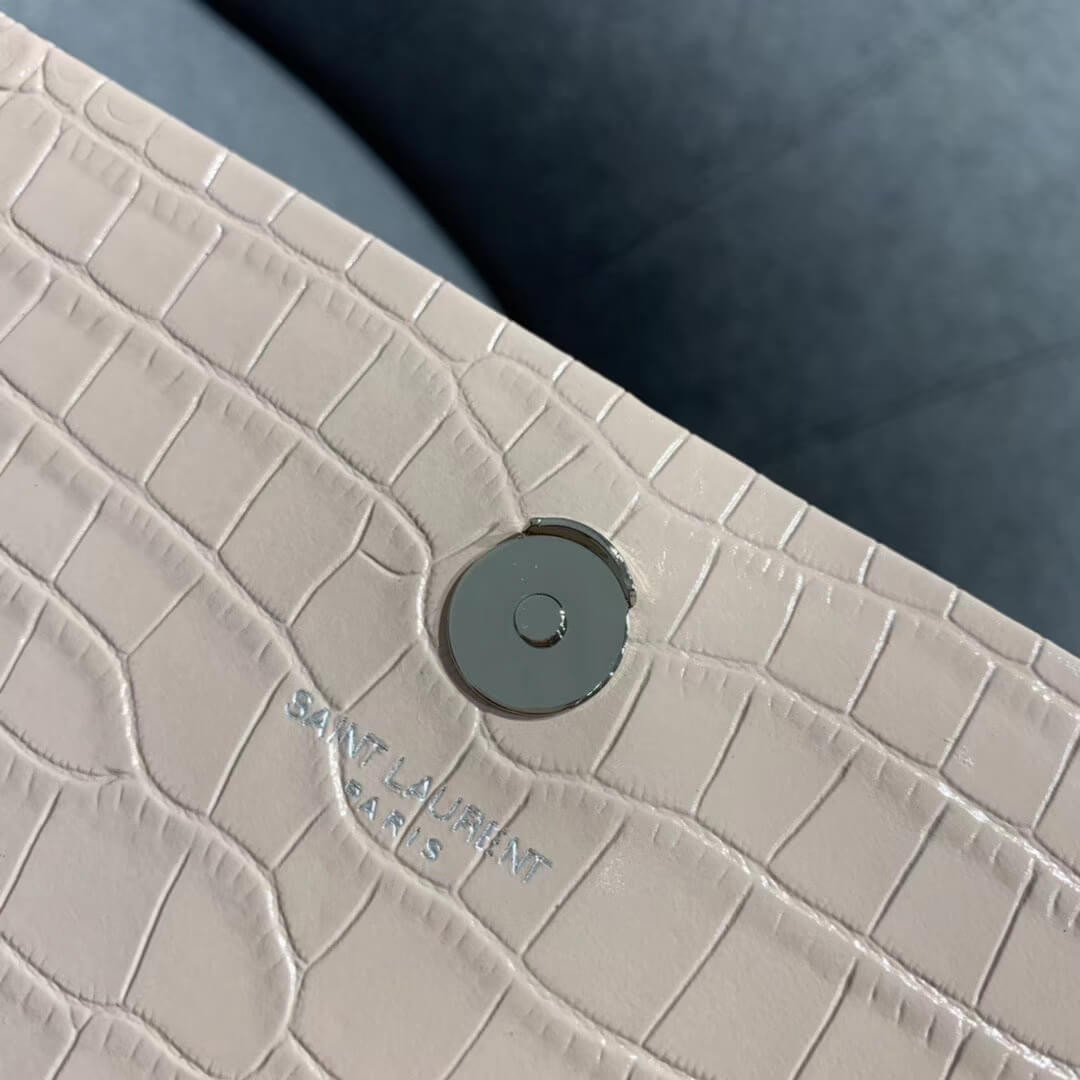 Saint Laurent Medium Kate Tassel Chain Bag In Crocodile Leather 354119