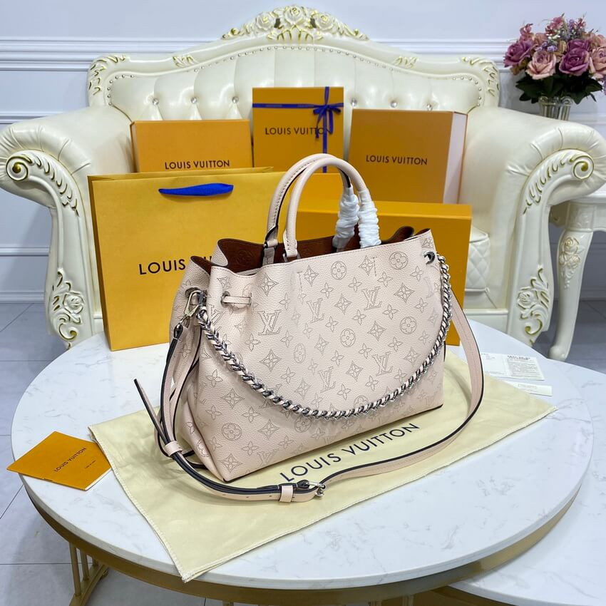 Louis Vuitton Mahina Calf Leather Bella Tote M59203 Cream