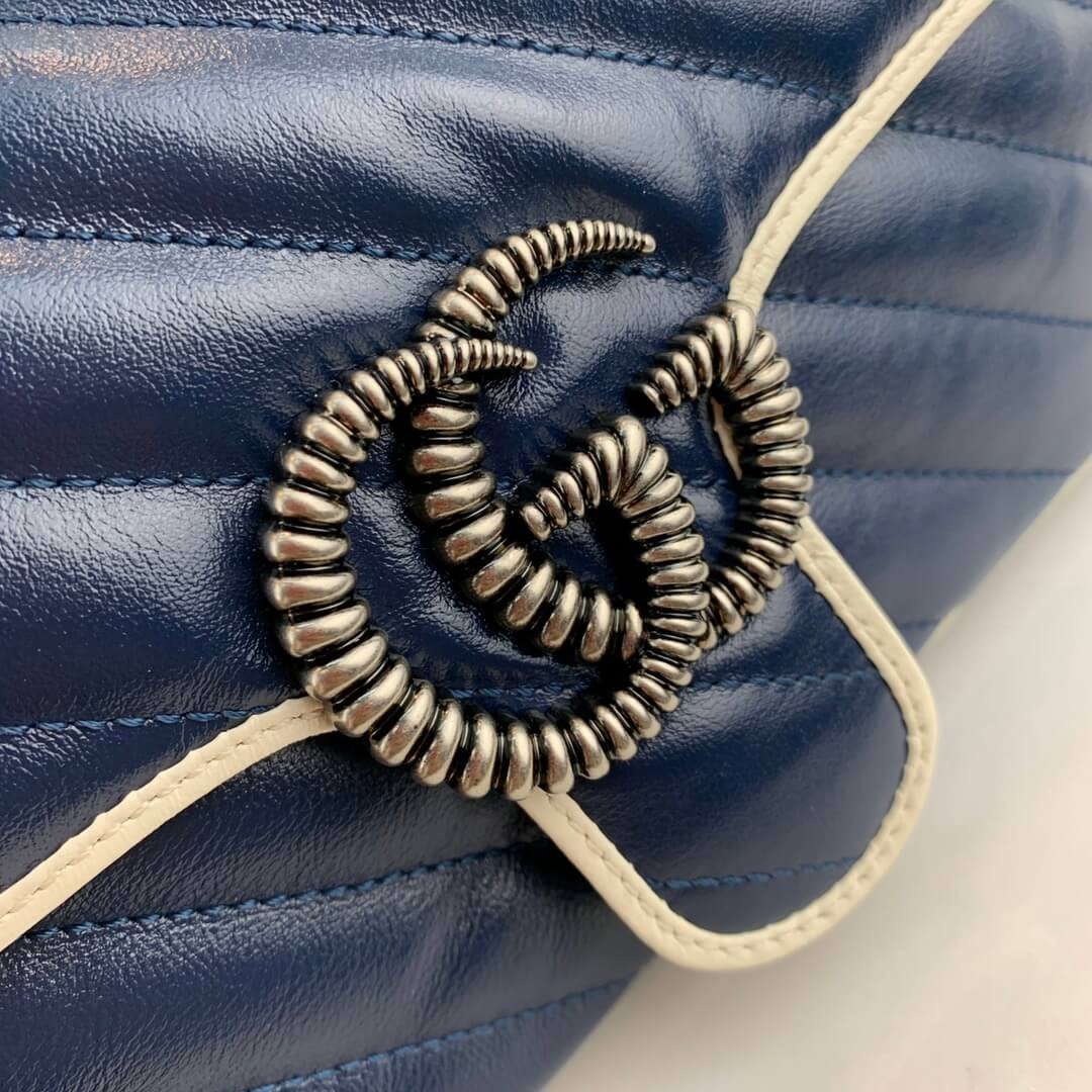 Gucci GG Marmont Matelassé Mini Bag 446744 Blue