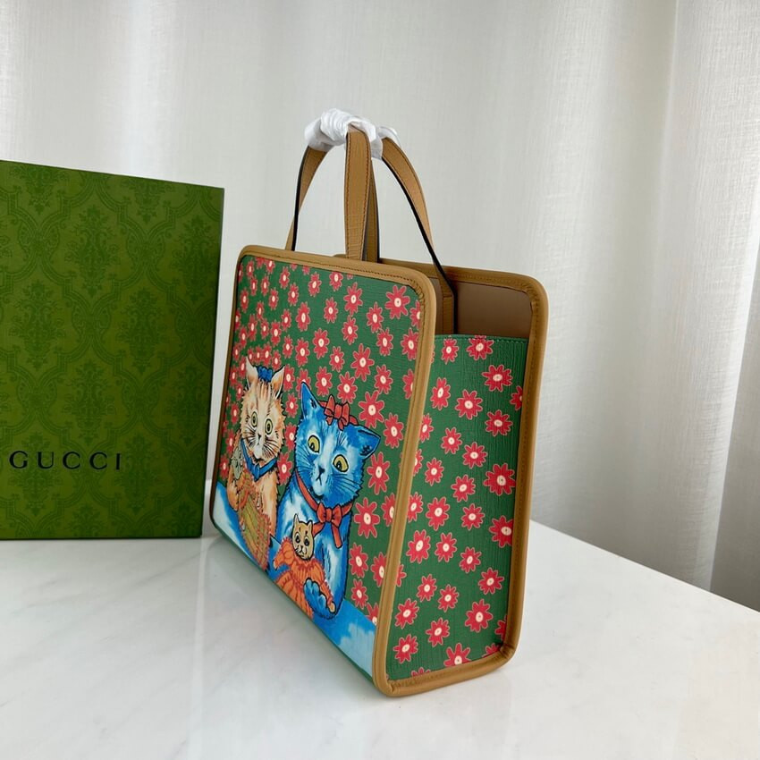 Gucci Kitten Print Tote Bag 630542