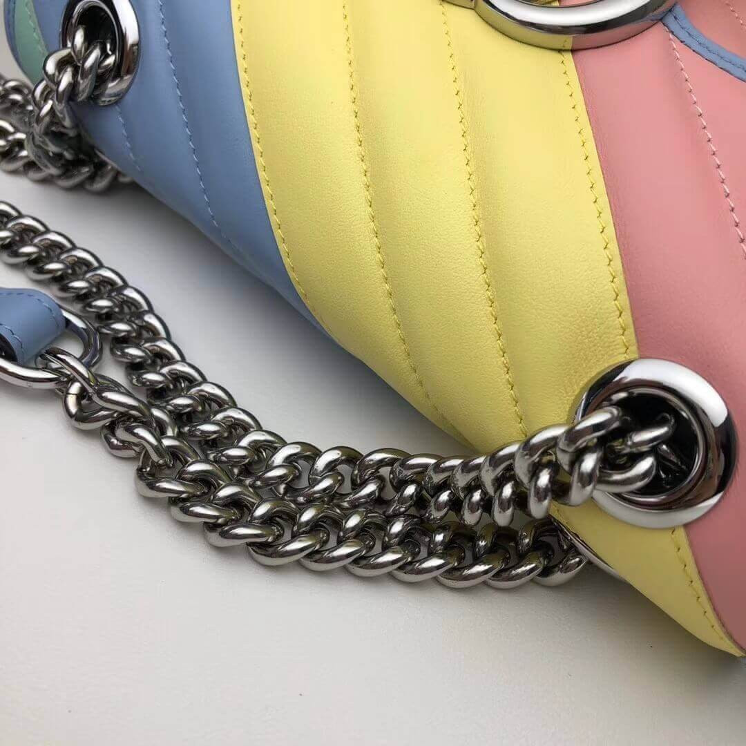 Gucci GG Supreme Mini Bag In Pastel And Rainbow 446744
