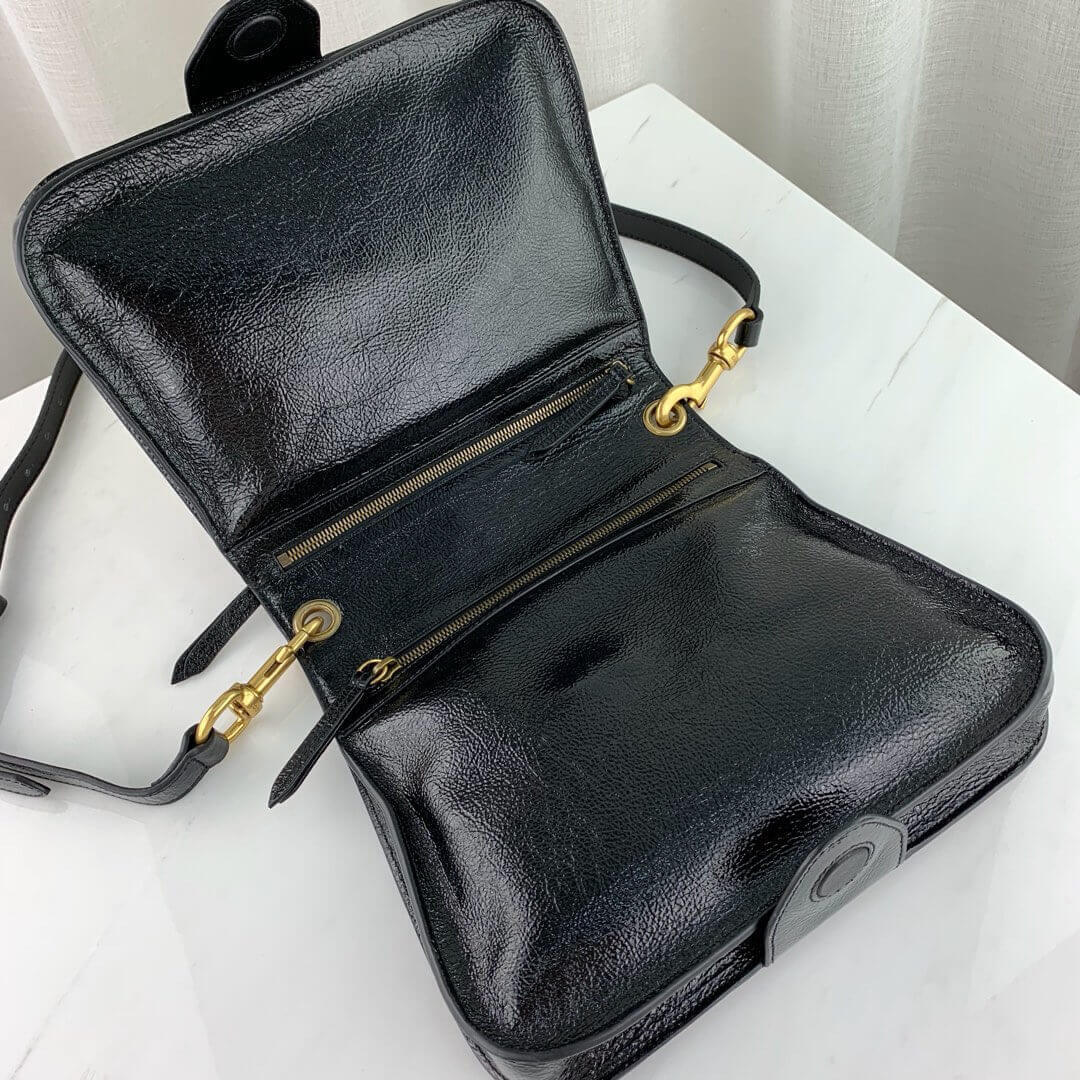 Gucci Ophidia Web Suede Saddle Bag 523658