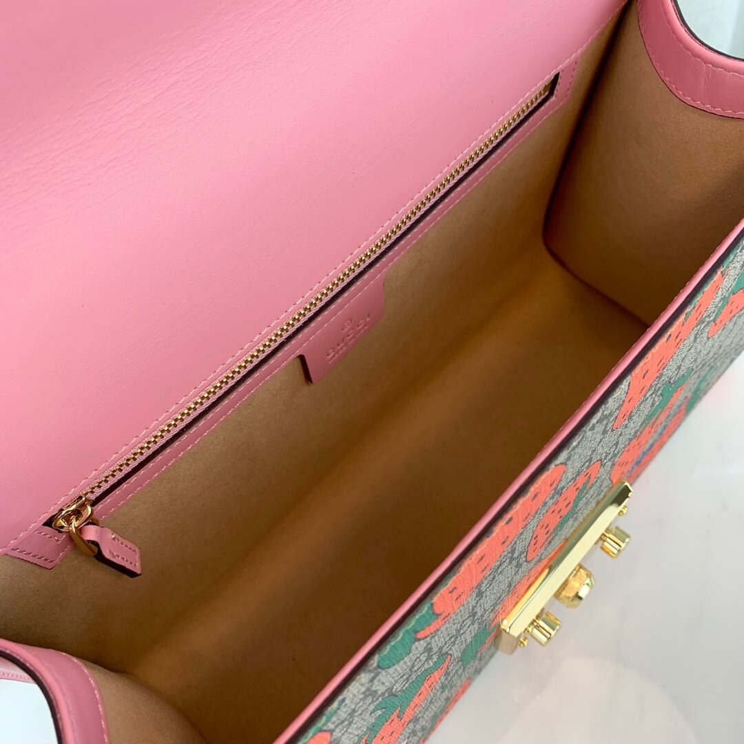 Gucci Padlock GG Strawberry Medium Shoulder Bag 409486