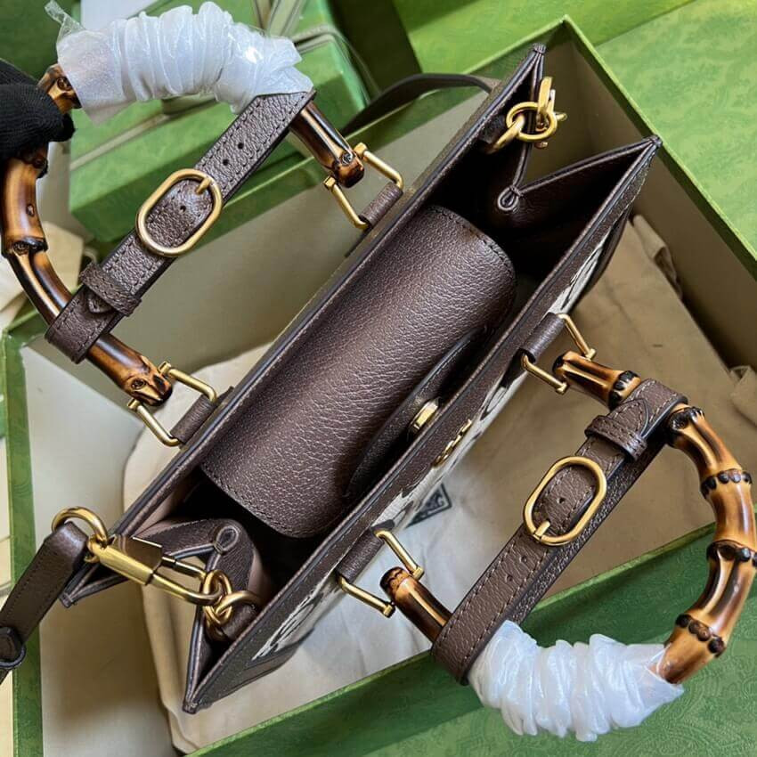 Gucci Diana Jumbo GG Small Tote Bag 660195 Brown