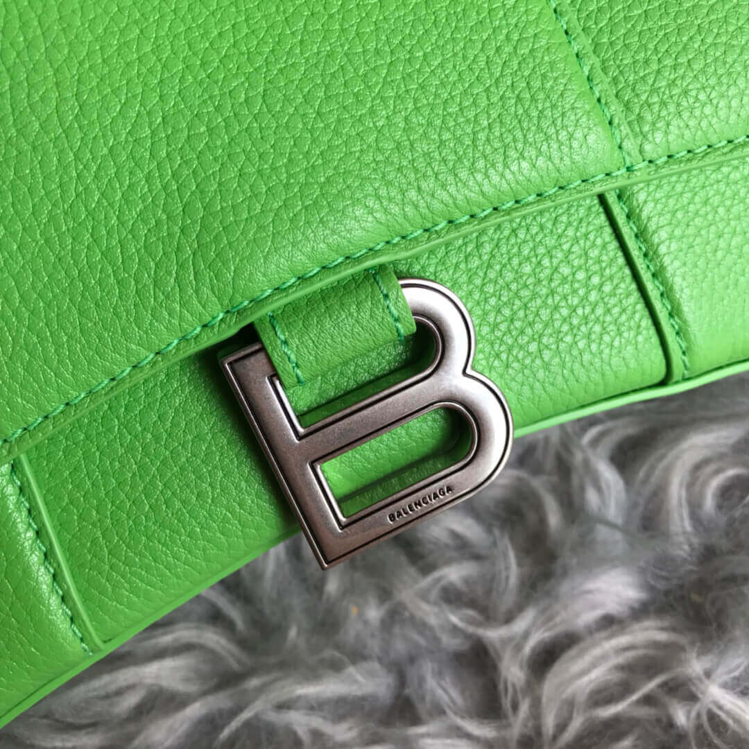 Balenciaga Hourglass S Textured-Leather Tote