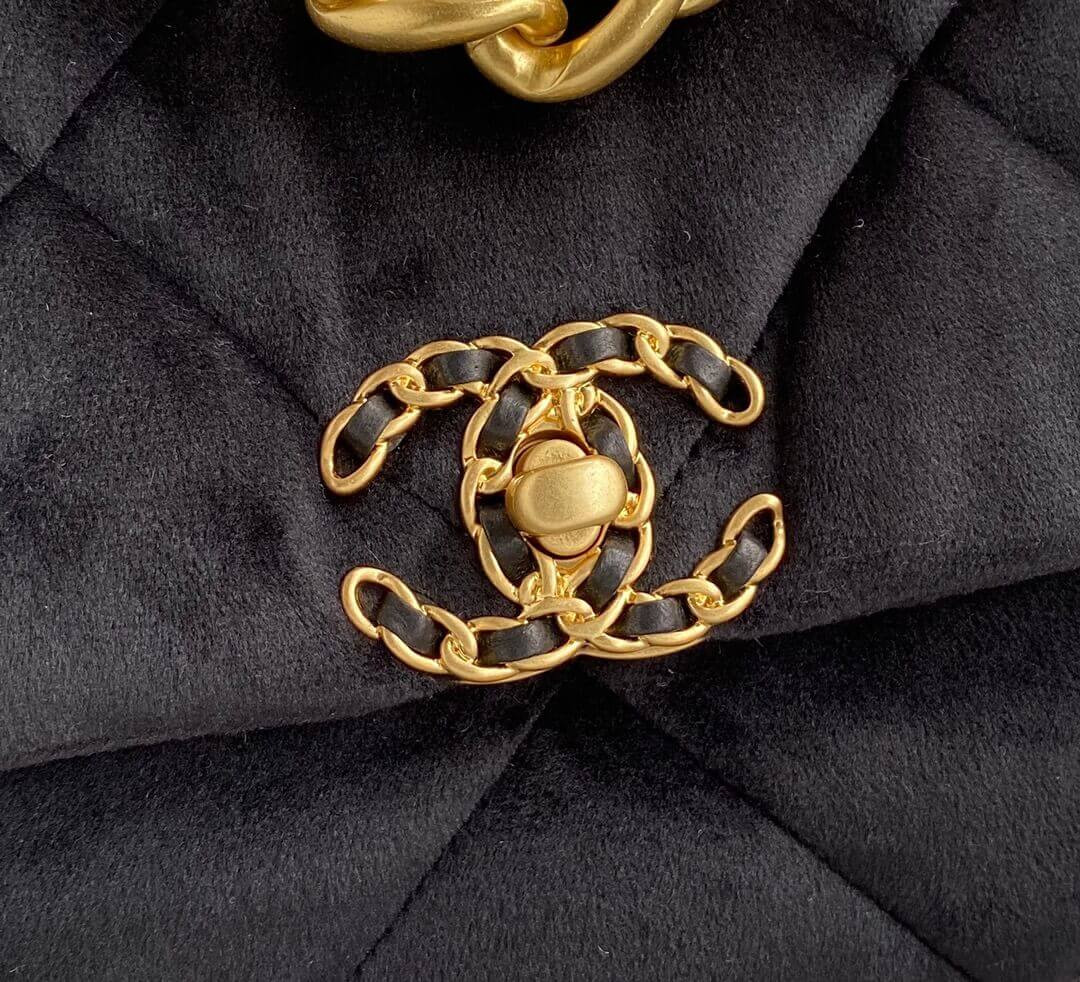 Chanel 19 Small Velvet Flap Bag AS1160