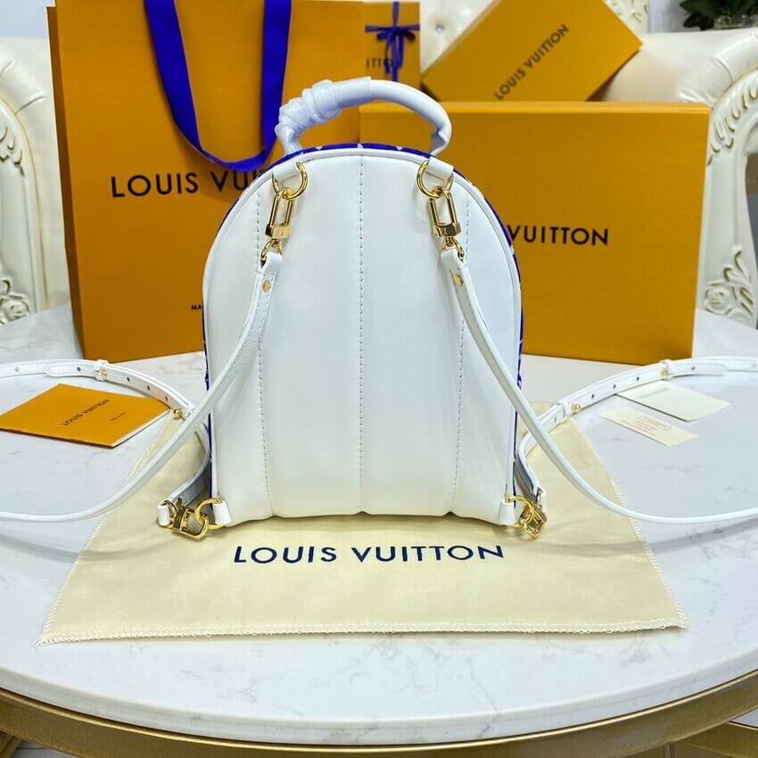 Louis Vuitton Monogram Jacquard Velvet Palm Springs Mini M46207 Blue