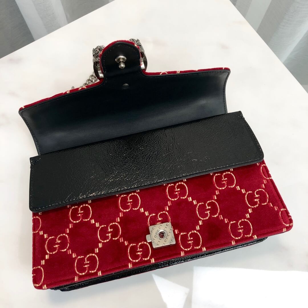 Gucci Dionysus GG Velvet Small Shoulder Bag 400249