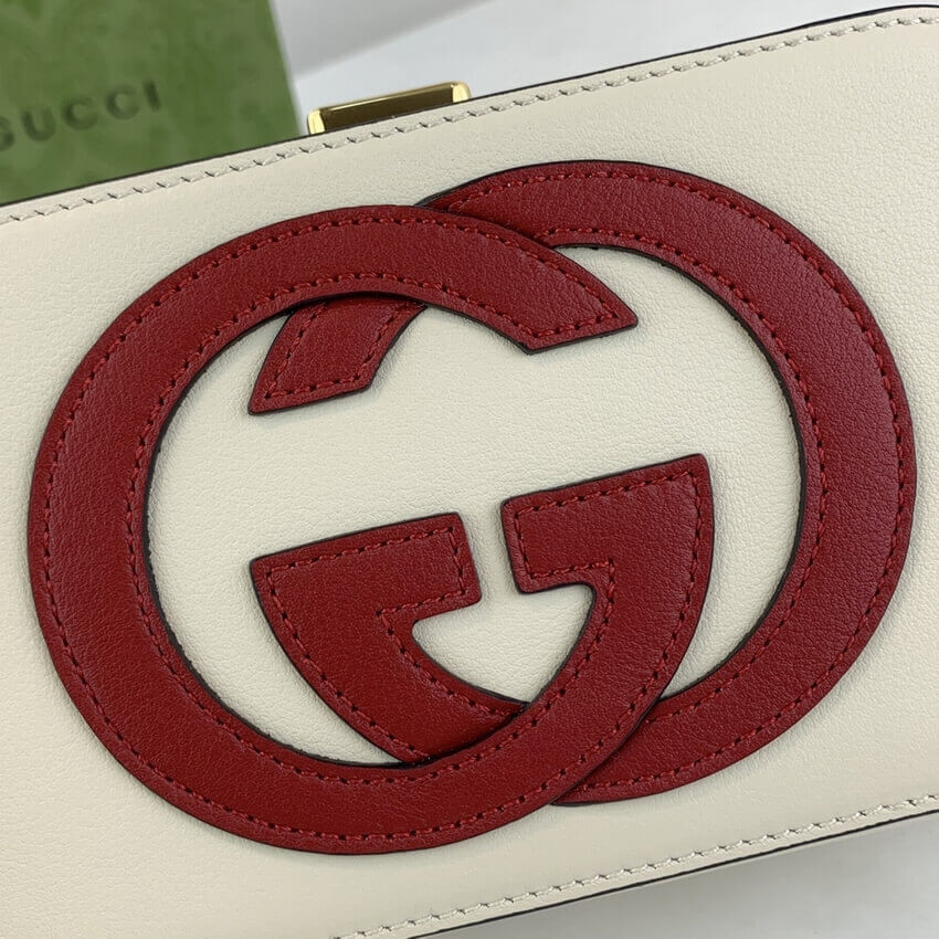Gucci Interlocking G Mini Bag in White Leather 658230