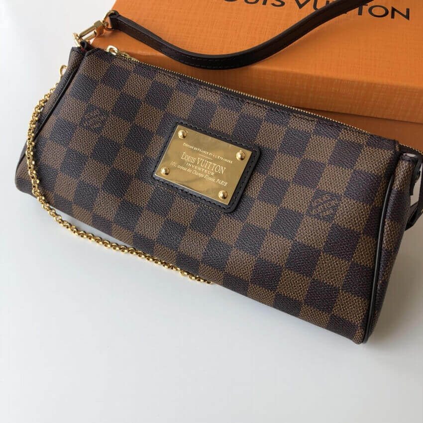 Louis Vuitton Damier Ebene Canvas Eva Clutch N55213