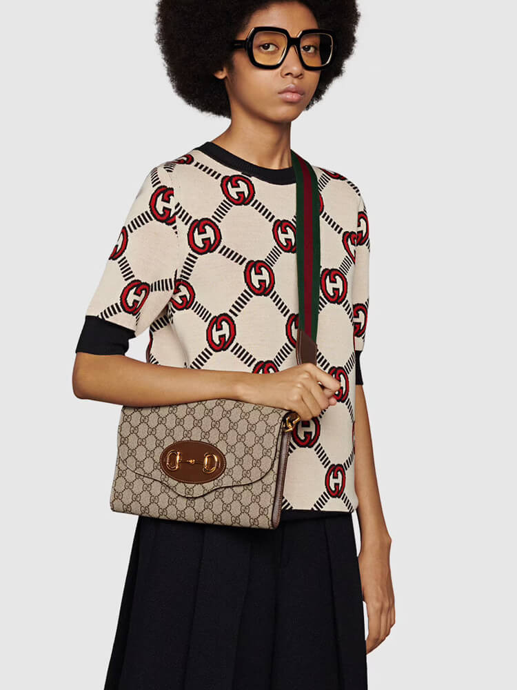 Gucci Horsebit 1955 Small Bag In GG Supreme 677286