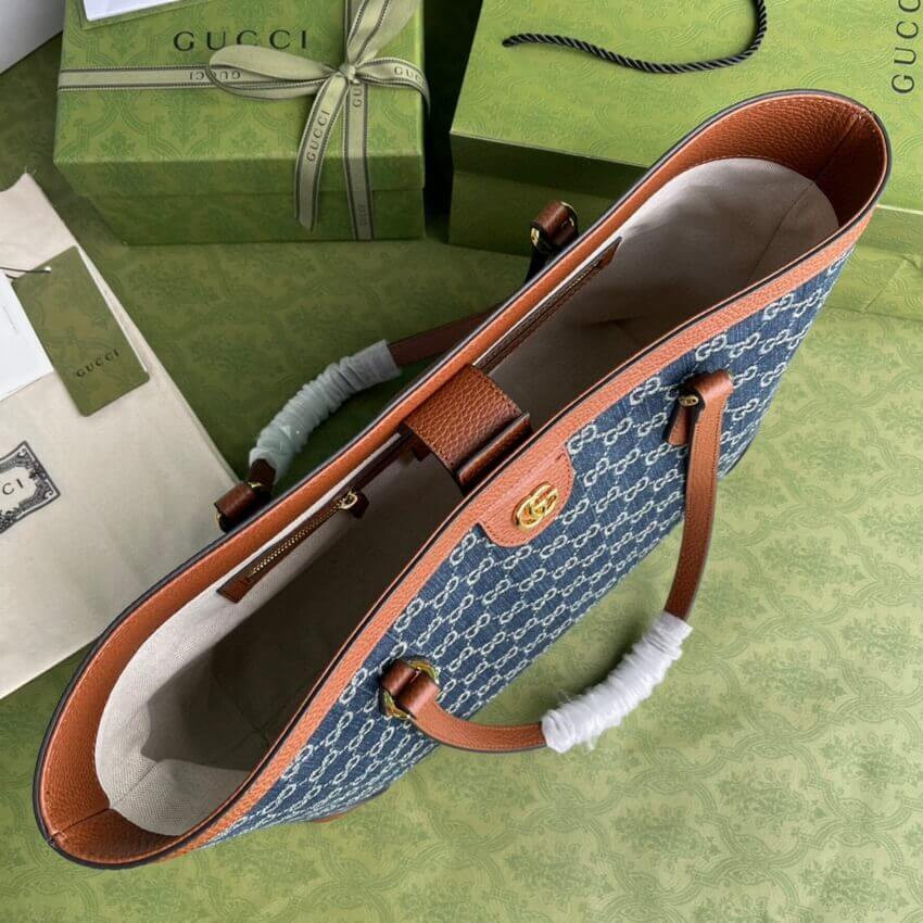 Gucci Denim Ophidia GG Medium Tote 631685