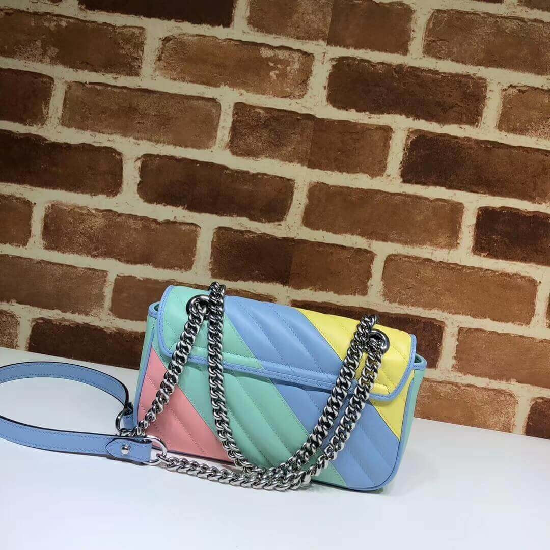 Gucci GG Supreme Mini Bag In Pastel And Rainbow 446744