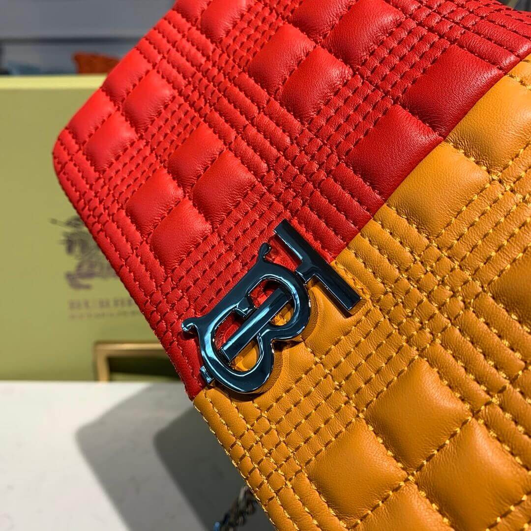 Burberry Small Quilted Colour Block Lambskin Lola Bag 80211551