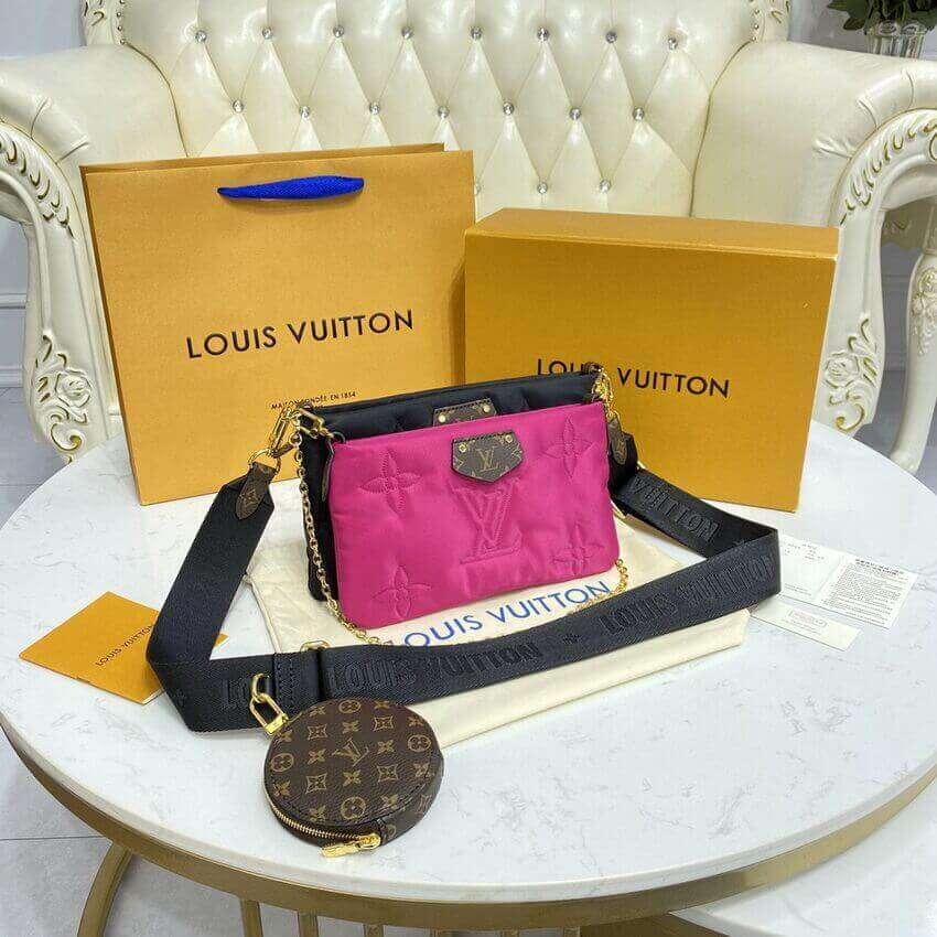 Louis Vuitton Maxi Multi Pochette Accessoires M58980 Black/Fuchsia