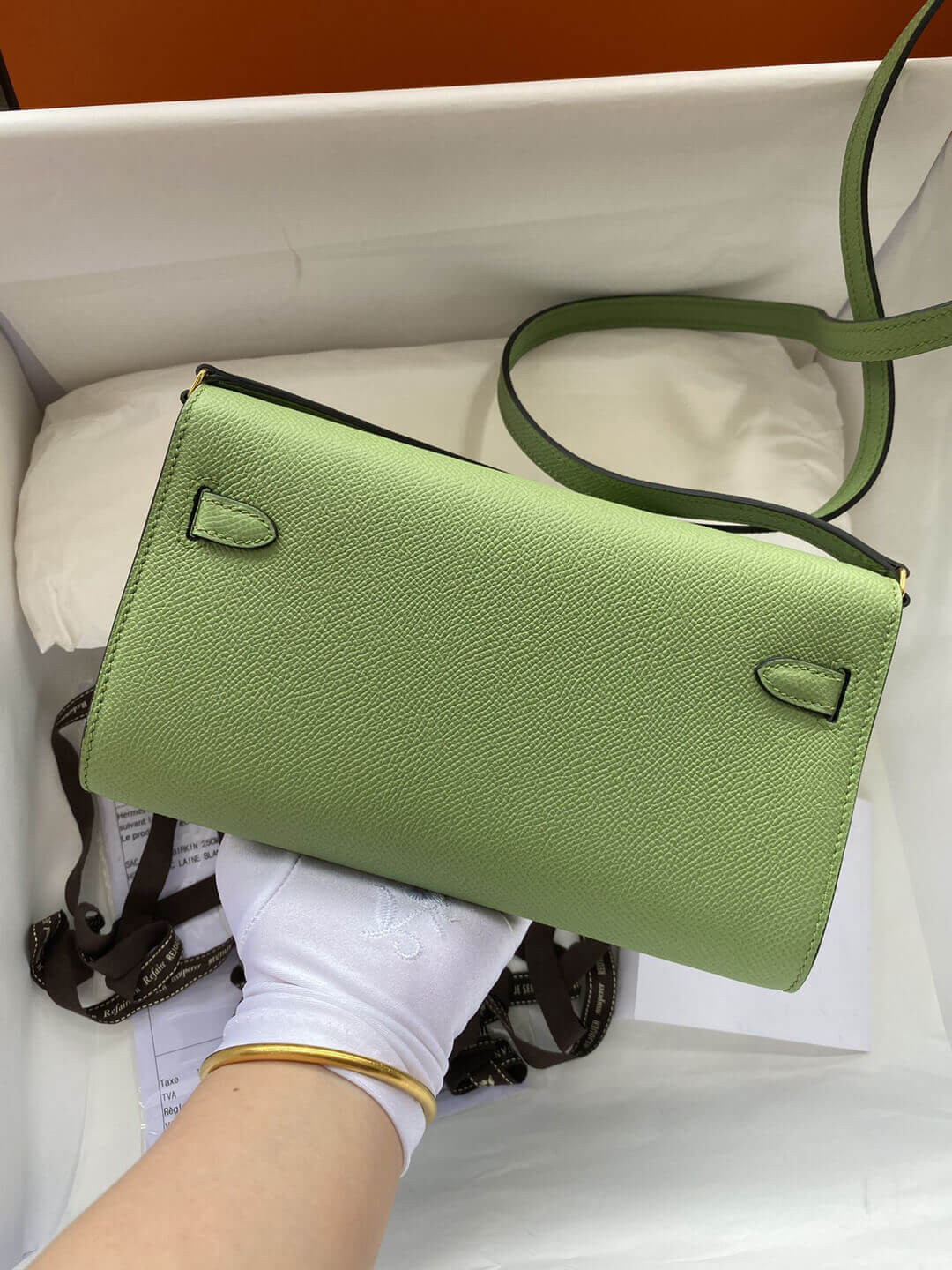Hermes Kelly Wallet to Go Woc 499041 Green