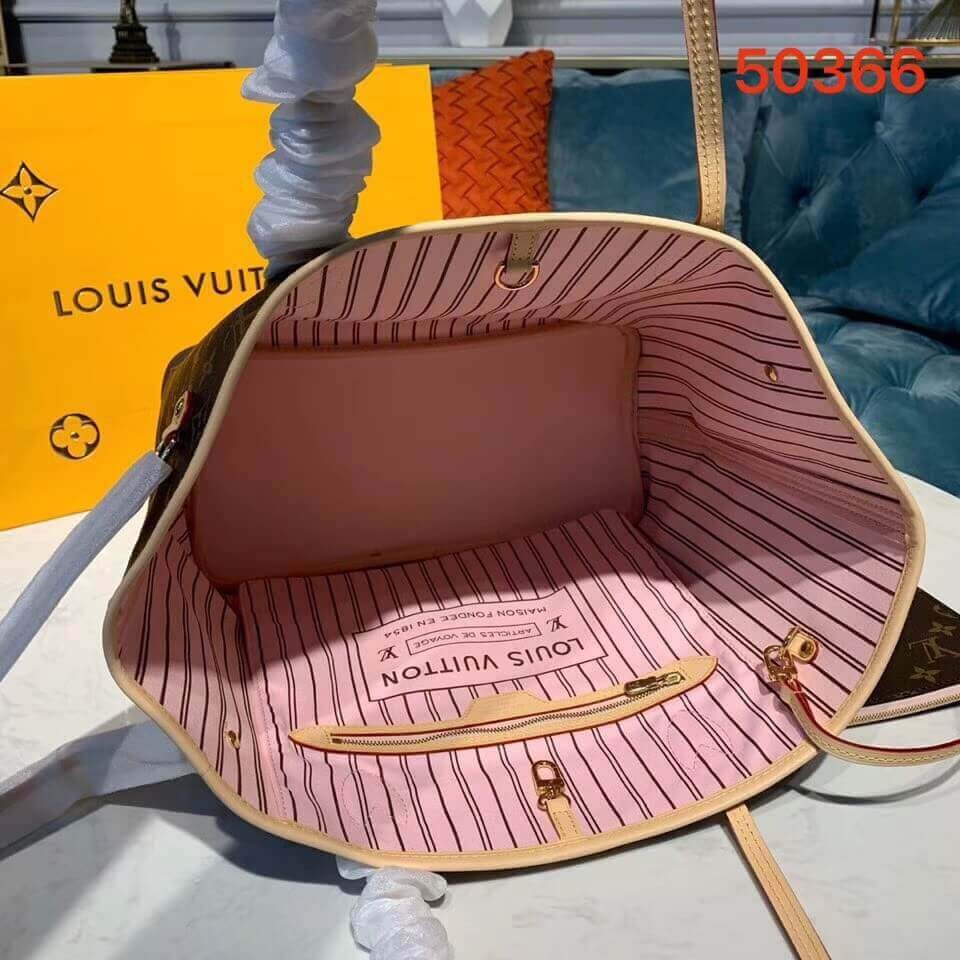 Louis Vuitton Monogram Canvas Neverfull MM M50366 Pink