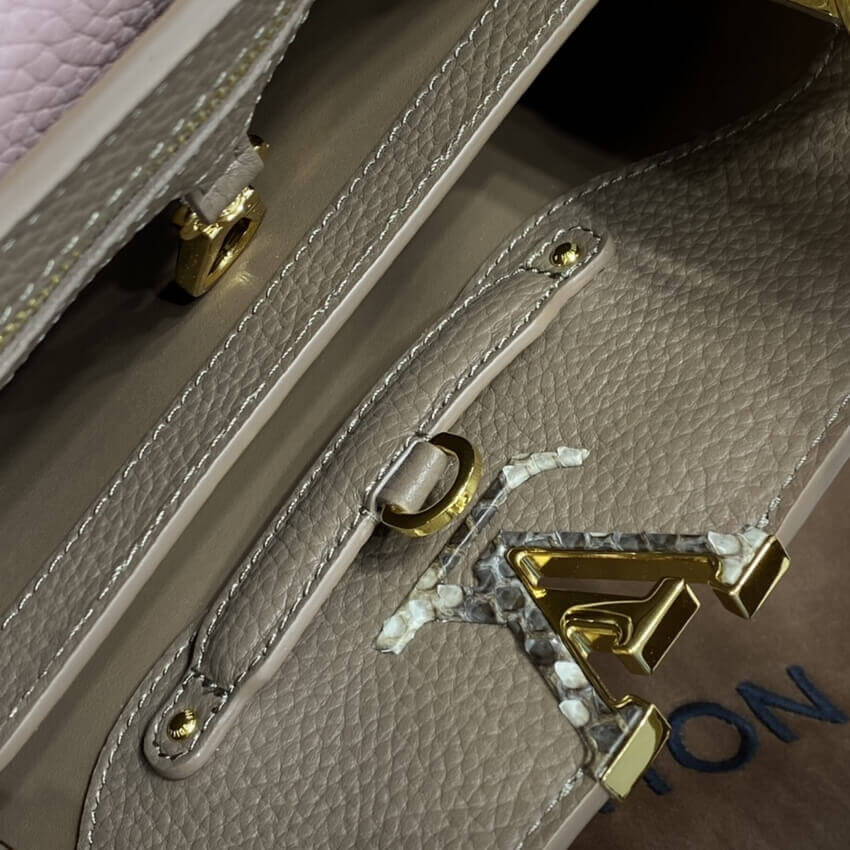 Louis Vuitton Taurillon Leather and Python Capucines BB M57539