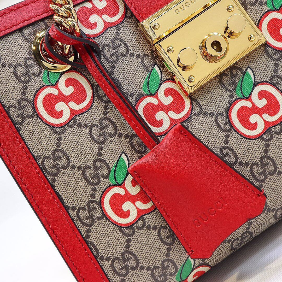 Gucci GG Apple Print Small Shoulder Bag 498156