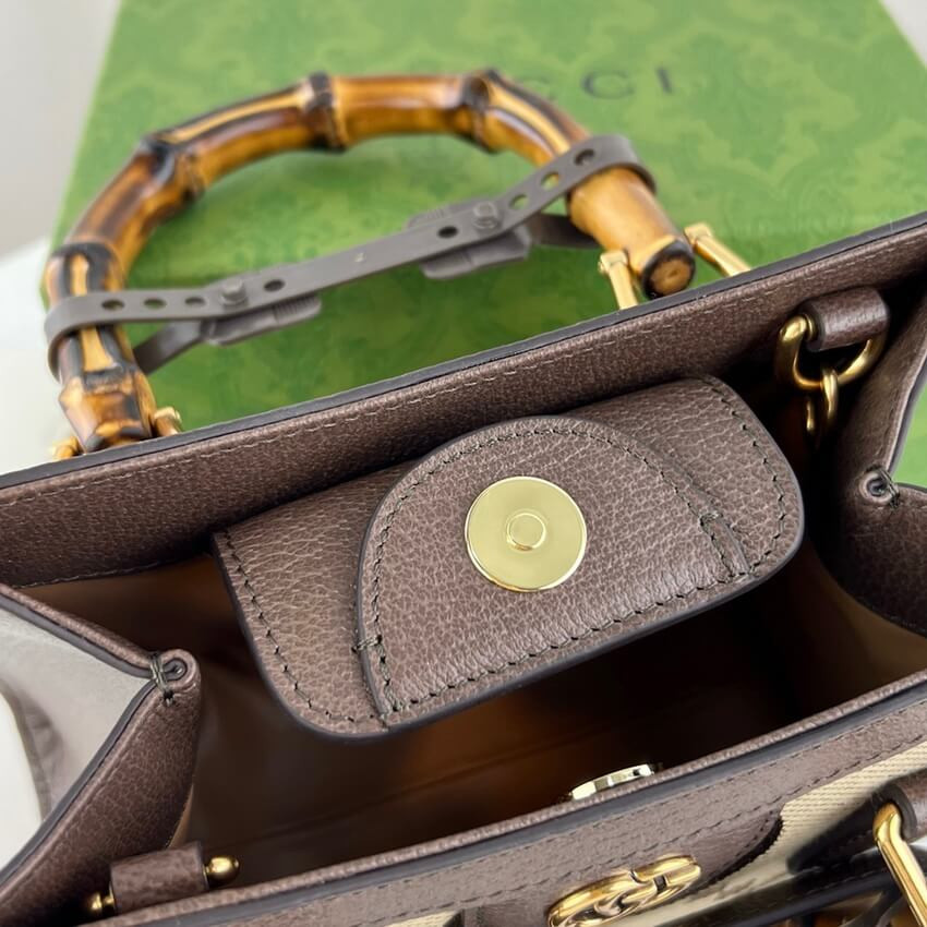 Gucci Diana Jumbo GG Mini Tote Bag 655661 Brown