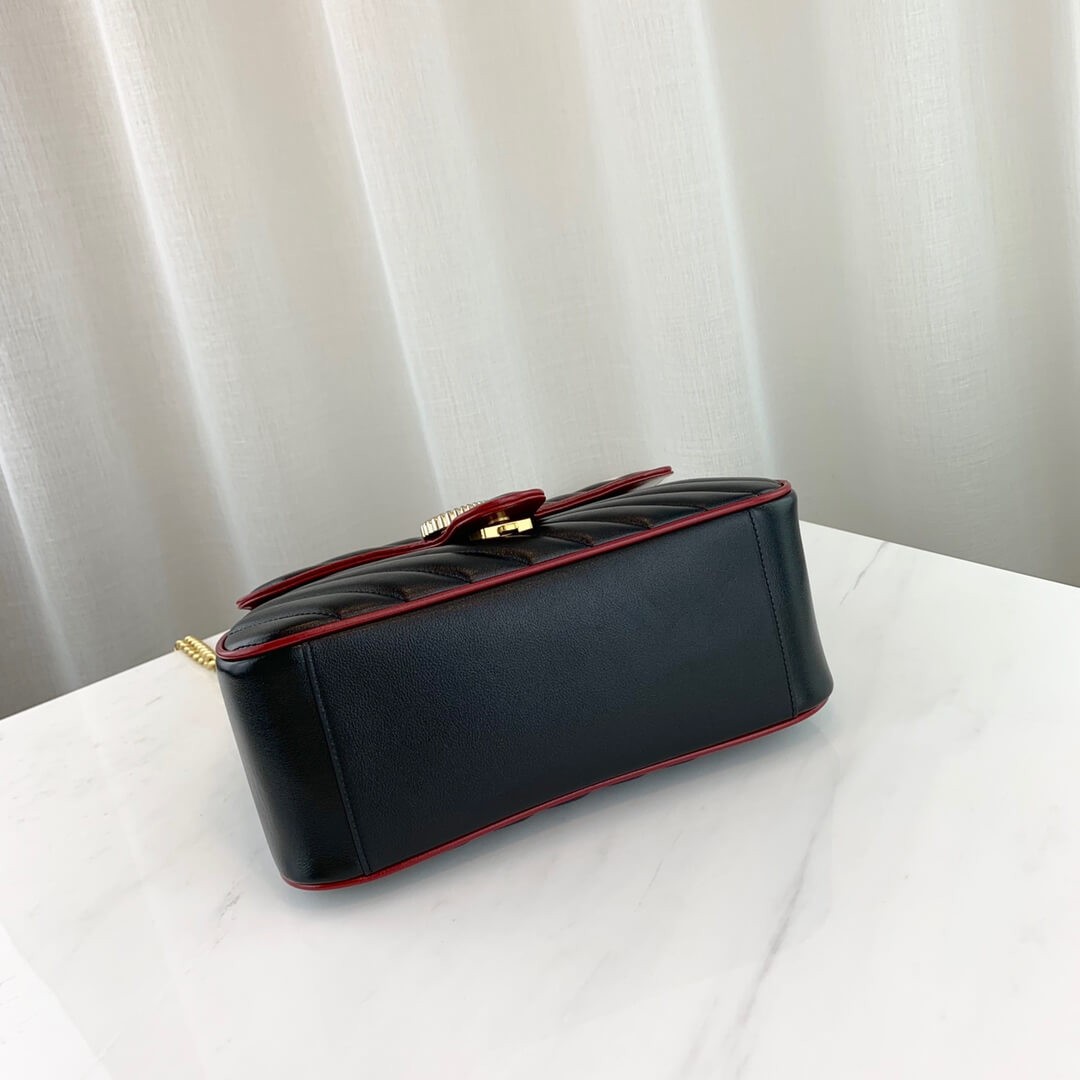 Gucci GG Marmont Small Top Handle Bag 498110 Black