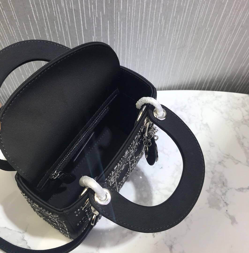 Christian Dior Rhinestones Mini Lady Dior Bag M0500