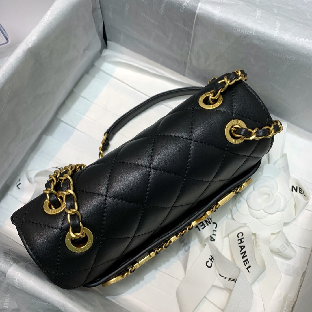 Chanel Front Logo Small Flap Bag AS1490