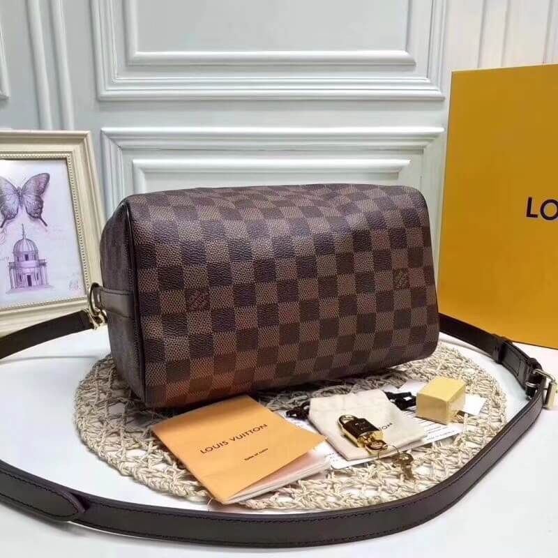 Louis Vuitton Damier Ebene Canvas Speedy Bandouliere 25 N41368