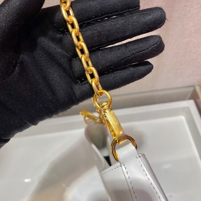 Prada Leather Chain Hobo Bag 1BC148