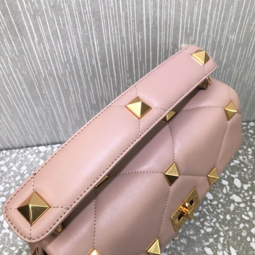 Valentino Large Roman Stud The Shoulder Bag In Nappa With Chain 1189L