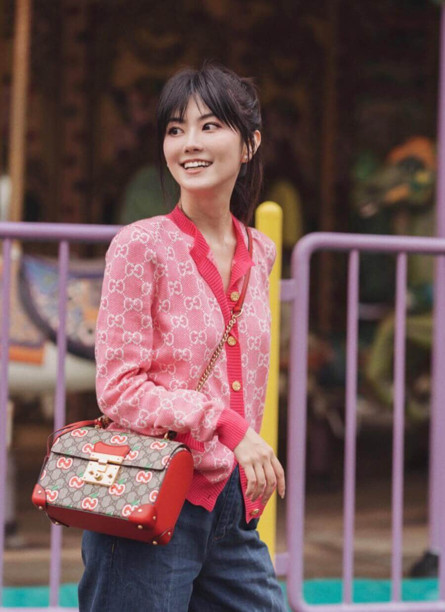 Gucci GG Apple Print Padlock Shoulder Bag 603221