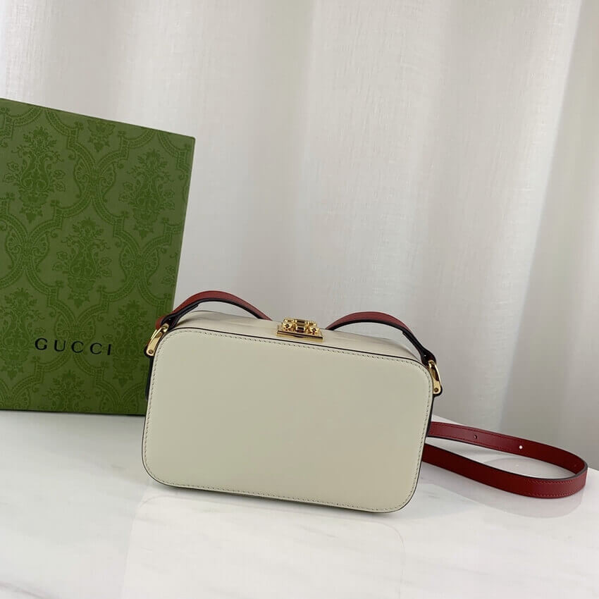 Gucci Interlocking G Mini Bag in White Leather 658230