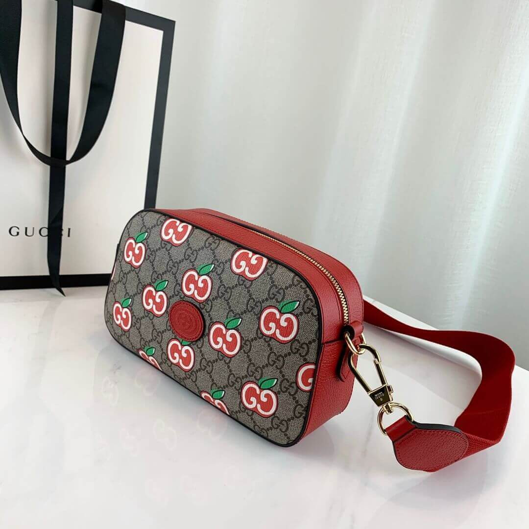 Gucci GG Apple Print Small Shoulder Bag 574886