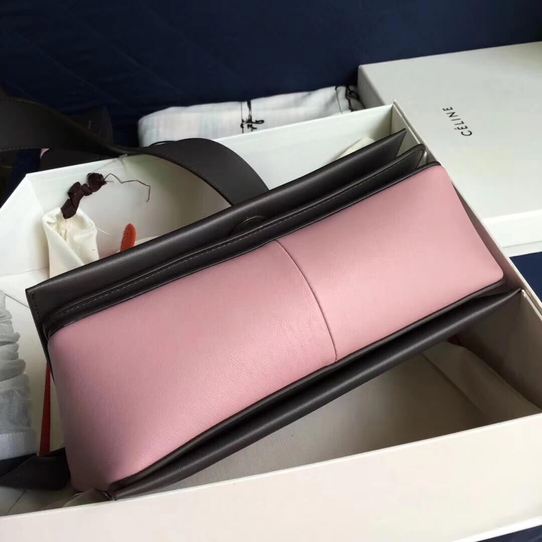 Celine Frame Medium Shoulder Bag 180263 Black/Pink