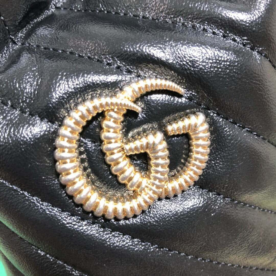 Gucci GG Marmont Mini Bucket Bag 575163 Black