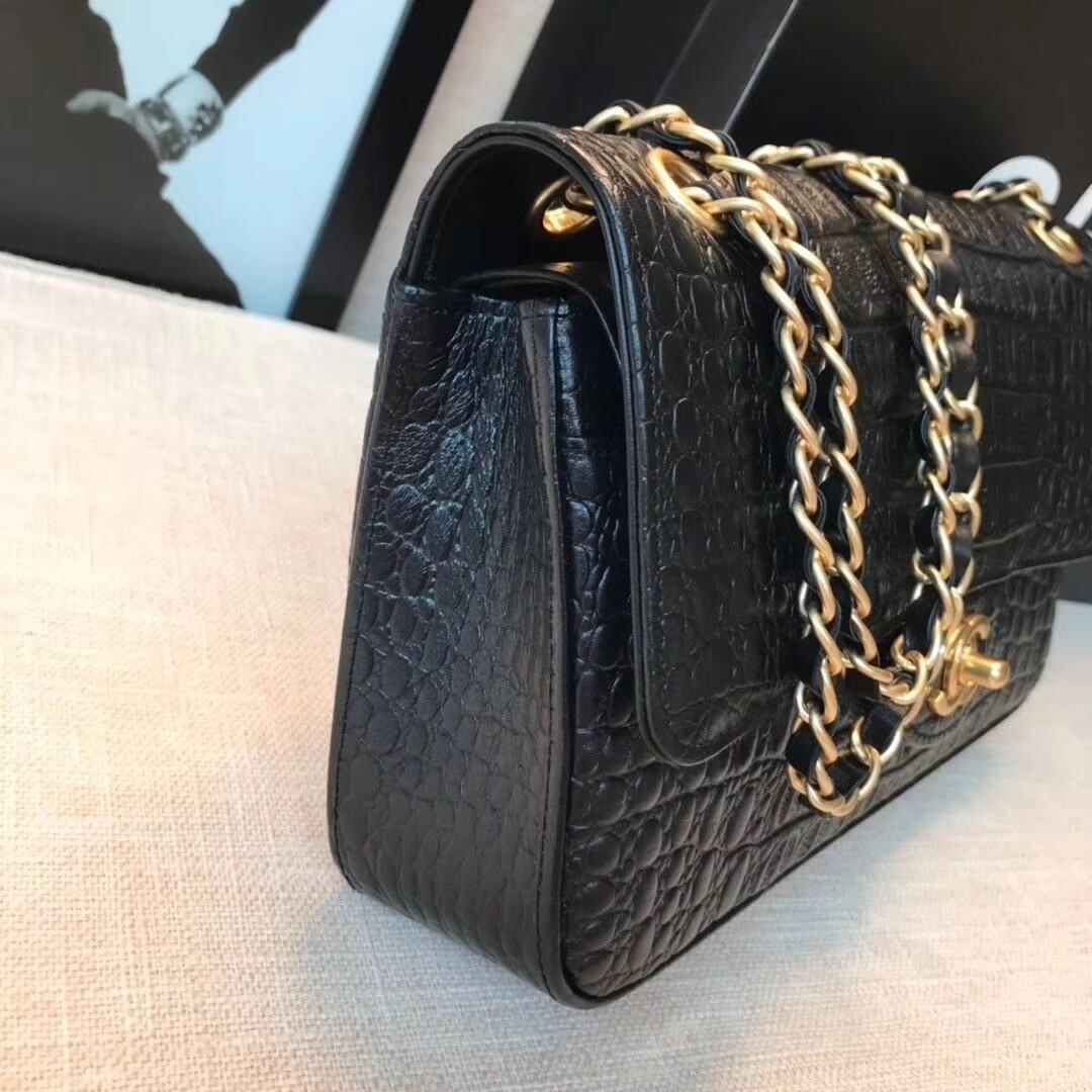Chanel Alligator Flap Classic Bag 1112