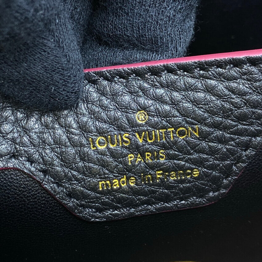 Louis Vuitton Capucines BB M59061 Black/Arizona Beige