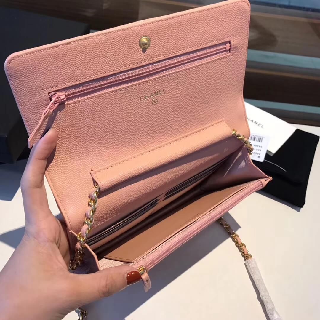 Chanel Quilted Caviar Leboy Woc Chain Bag 80287