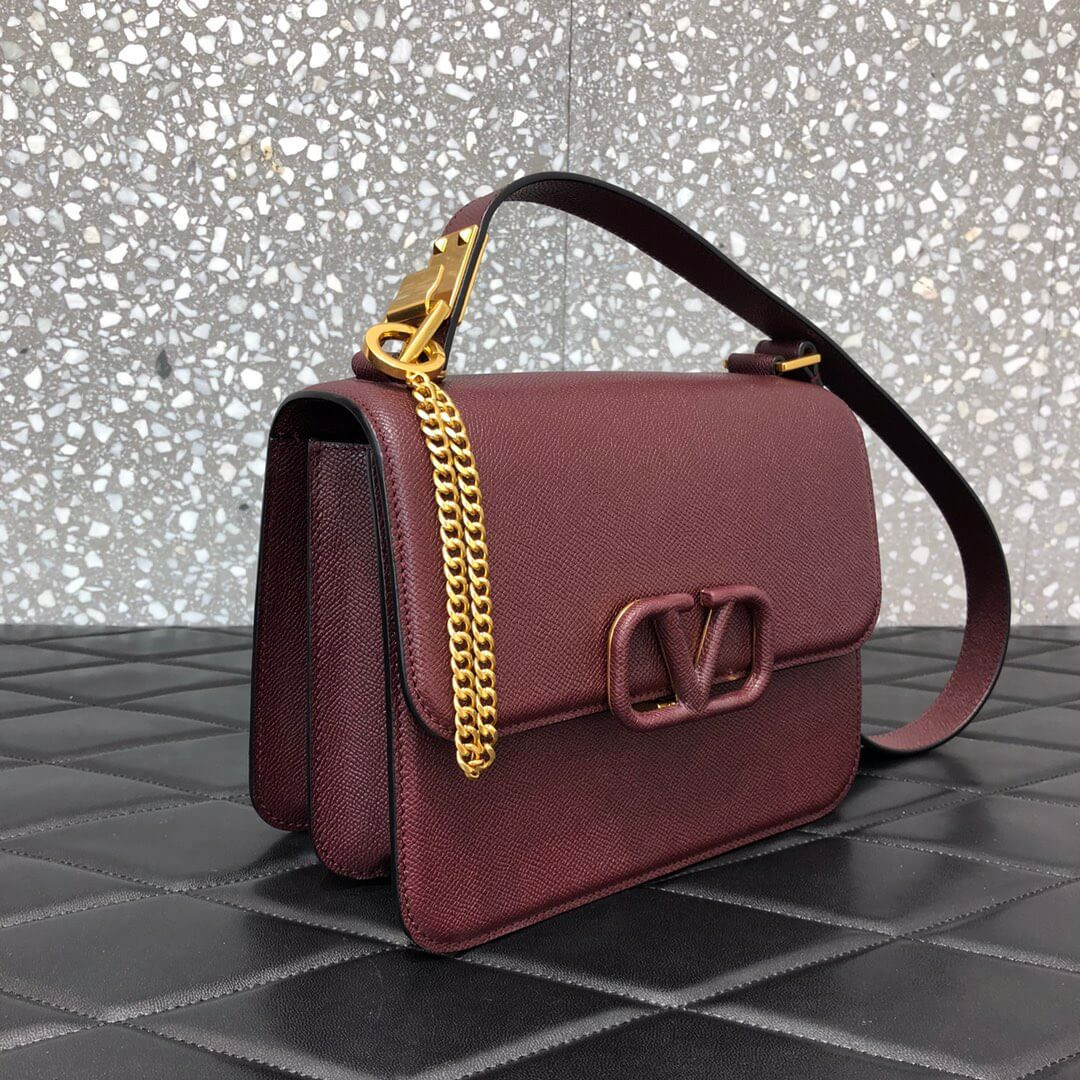 Valentino Garavani Vsling Grainy Calfskin Shoulder Bag 0028