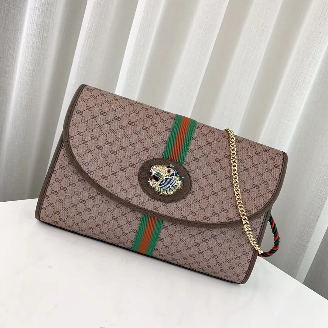 Gucci Rajah Medium Shoulder Bag 564697 Coffee
