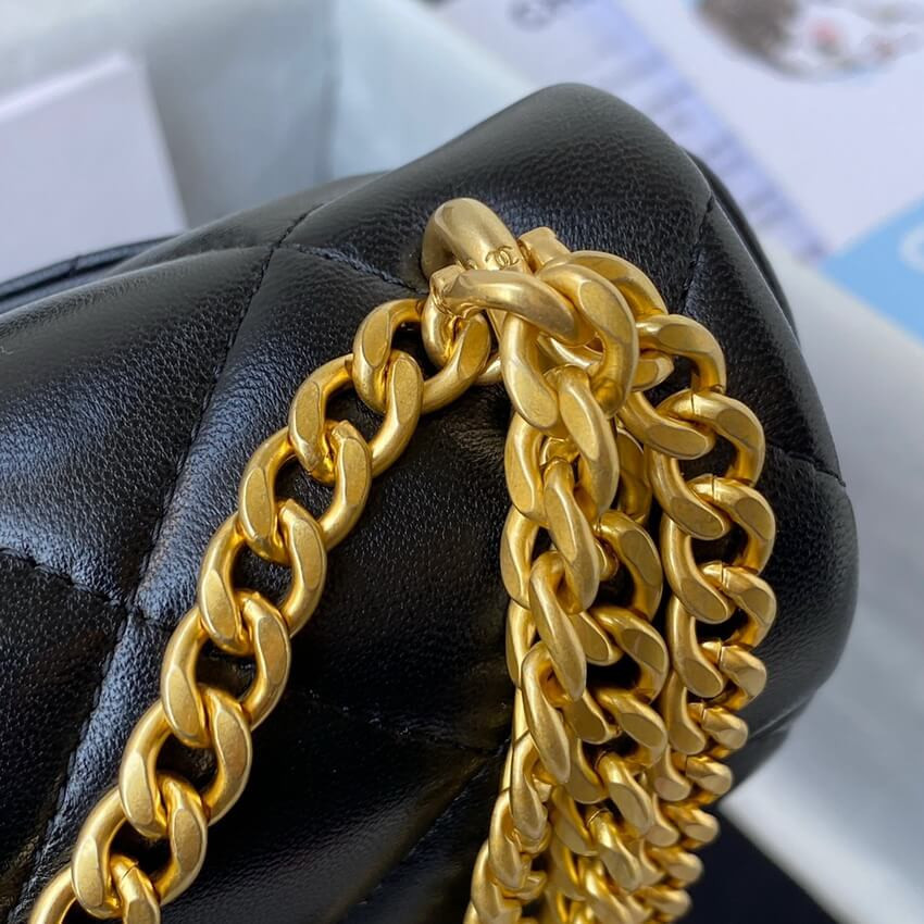 Chanel Small Flap Bag in Lambskin with Enamel CC AS3114